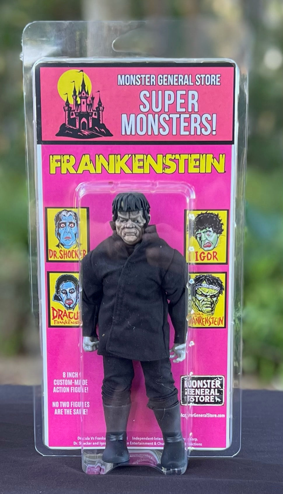 Frankenstein 8” Handmade Action Figure On Blister Card